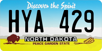 ND license plate HYA429