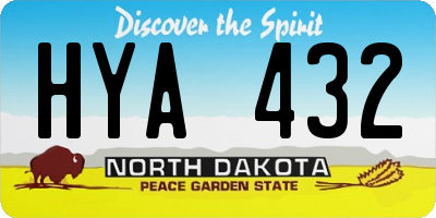 ND license plate HYA432