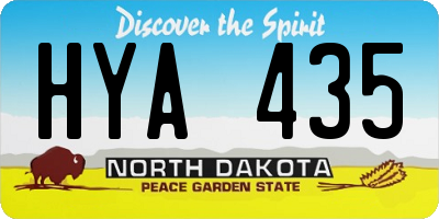 ND license plate HYA435