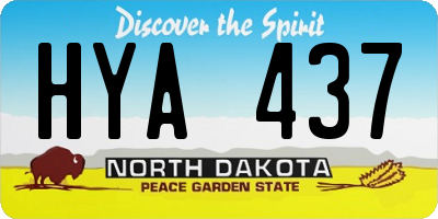 ND license plate HYA437