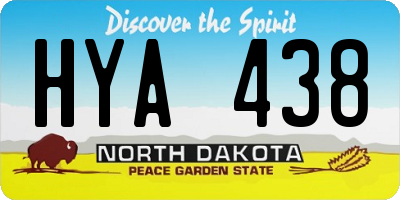 ND license plate HYA438