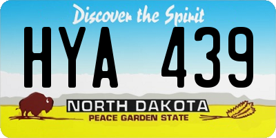 ND license plate HYA439