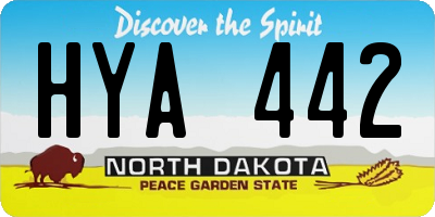 ND license plate HYA442
