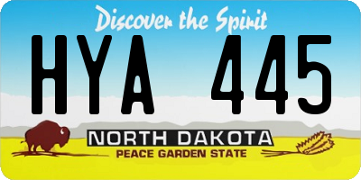 ND license plate HYA445