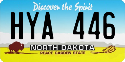ND license plate HYA446
