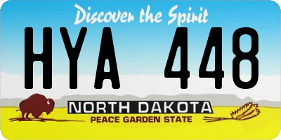 ND license plate HYA448