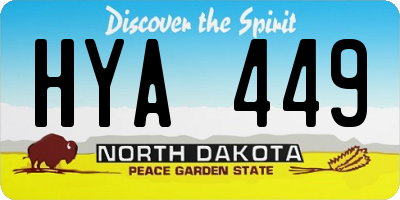 ND license plate HYA449