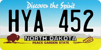 ND license plate HYA452