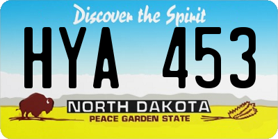 ND license plate HYA453