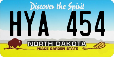 ND license plate HYA454