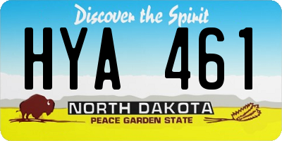 ND license plate HYA461