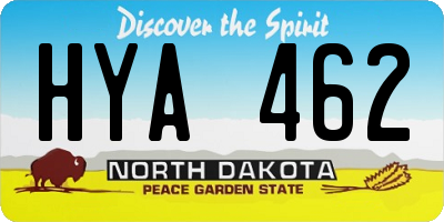 ND license plate HYA462