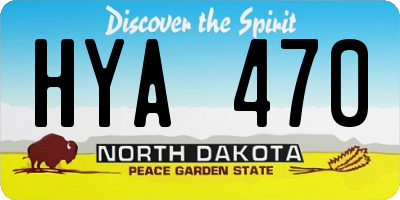 ND license plate HYA470