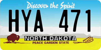 ND license plate HYA471