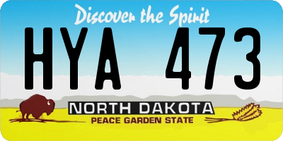ND license plate HYA473