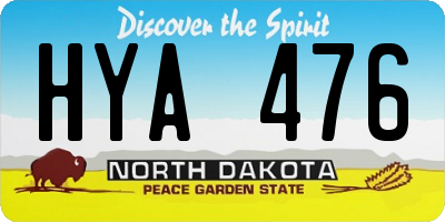 ND license plate HYA476