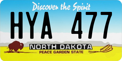 ND license plate HYA477