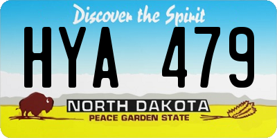 ND license plate HYA479