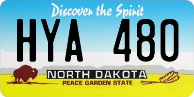 ND license plate HYA480