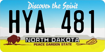 ND license plate HYA481
