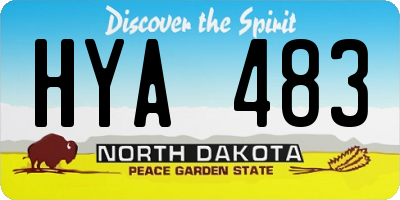 ND license plate HYA483