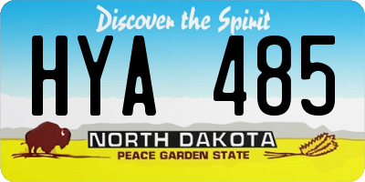 ND license plate HYA485