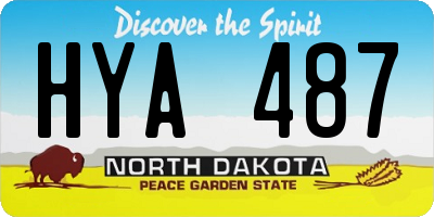 ND license plate HYA487