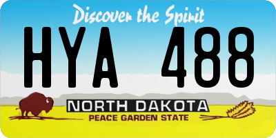 ND license plate HYA488
