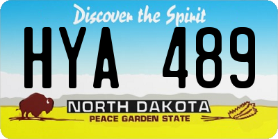 ND license plate HYA489