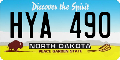 ND license plate HYA490