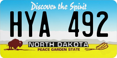 ND license plate HYA492