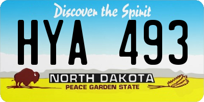 ND license plate HYA493