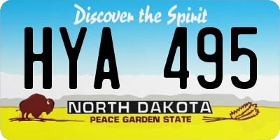 ND license plate HYA495