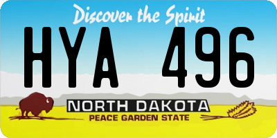 ND license plate HYA496