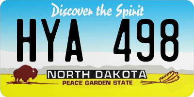 ND license plate HYA498