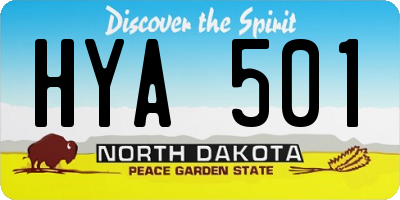 ND license plate HYA501