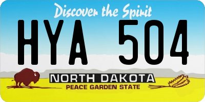 ND license plate HYA504