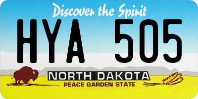 ND license plate HYA505