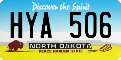 ND license plate HYA506
