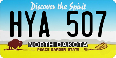 ND license plate HYA507