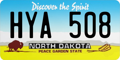 ND license plate HYA508