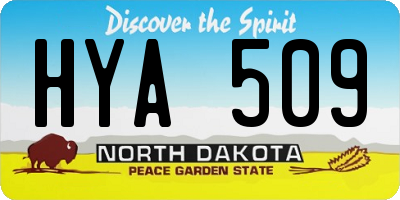 ND license plate HYA509