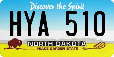 ND license plate HYA510