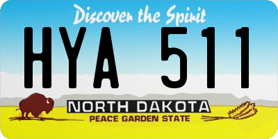 ND license plate HYA511