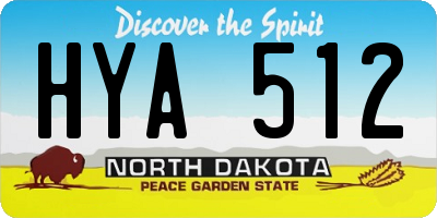 ND license plate HYA512