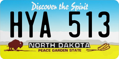 ND license plate HYA513