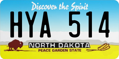 ND license plate HYA514