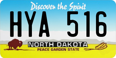 ND license plate HYA516