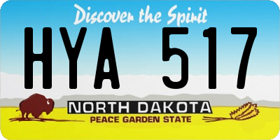 ND license plate HYA517