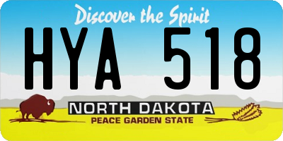 ND license plate HYA518
